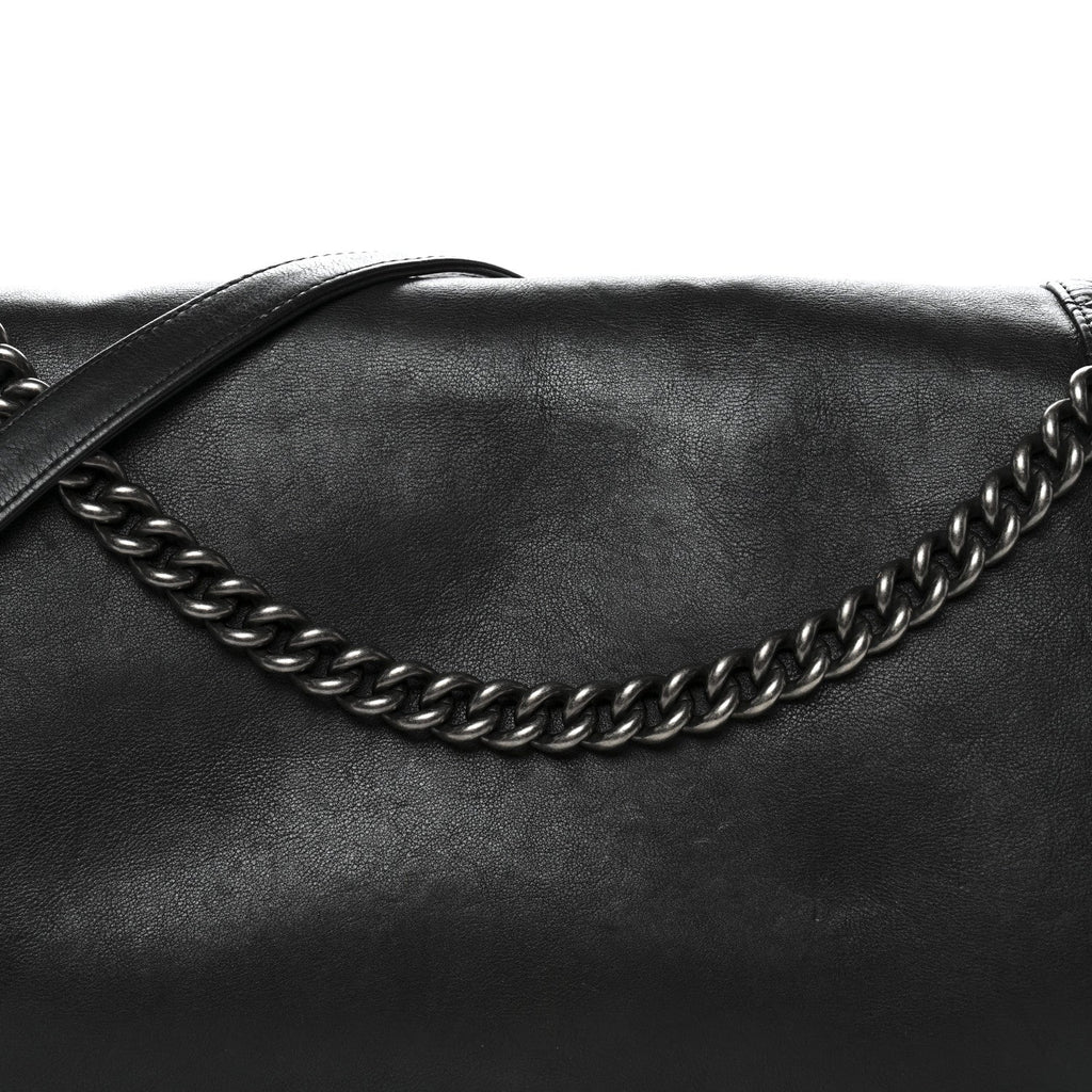 Chanel Calfskin Large Boy Reverso Flap Black