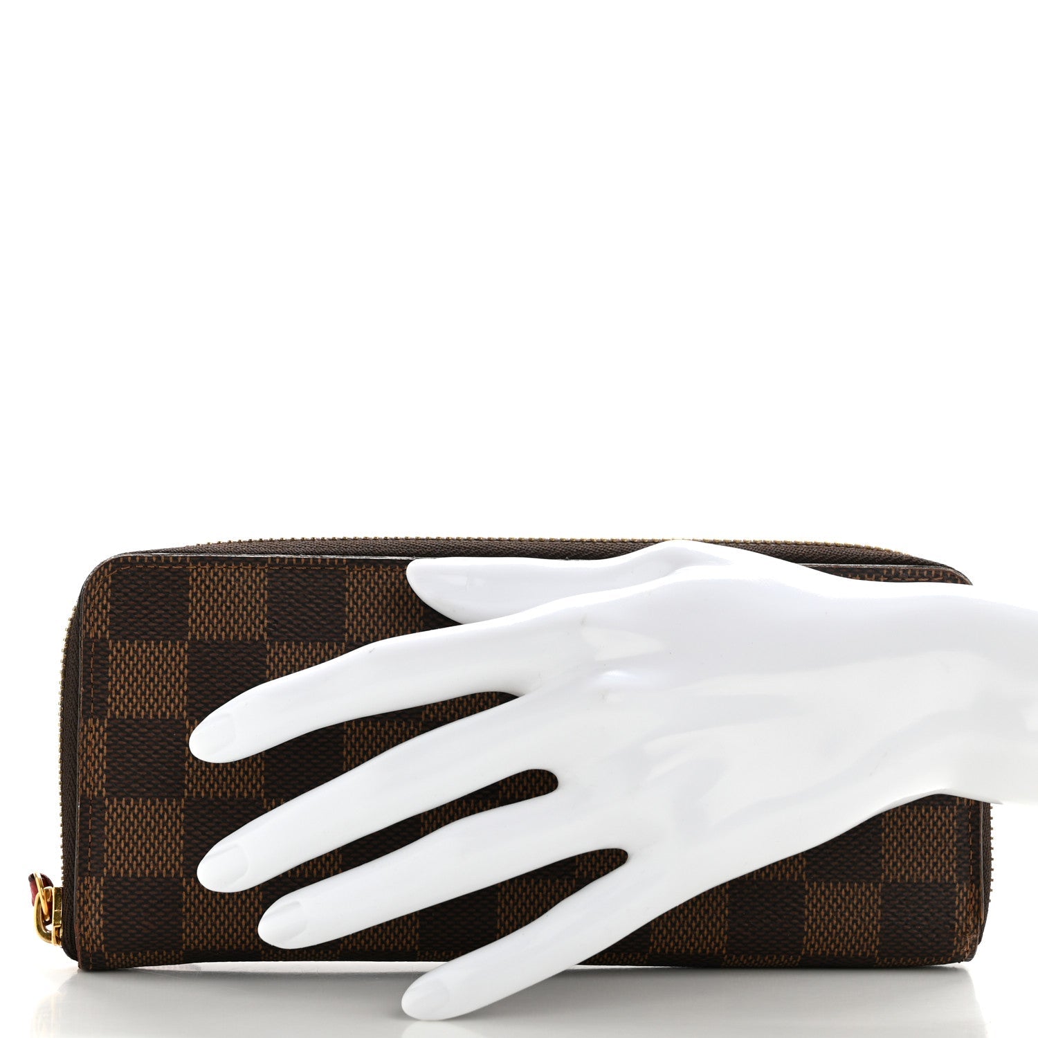 Louis Vuitton Damier Ebene Clemence Wallet Cherry