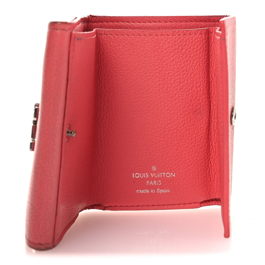 Louis Vuitton Calfskin Lockmini Wallet Hot Pink