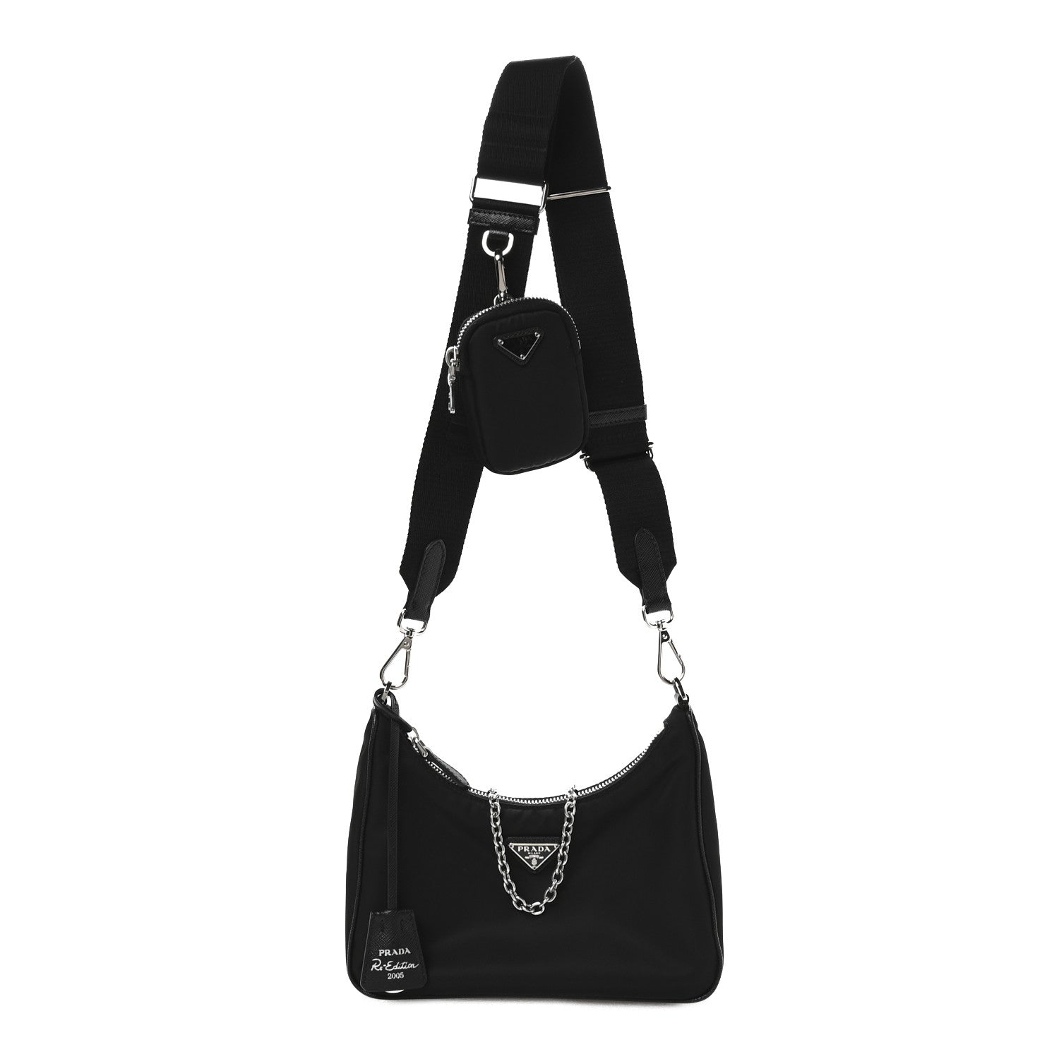 Prada Re-Nylon Saffiano Re-Edition 2005 Shoulder Bag Black