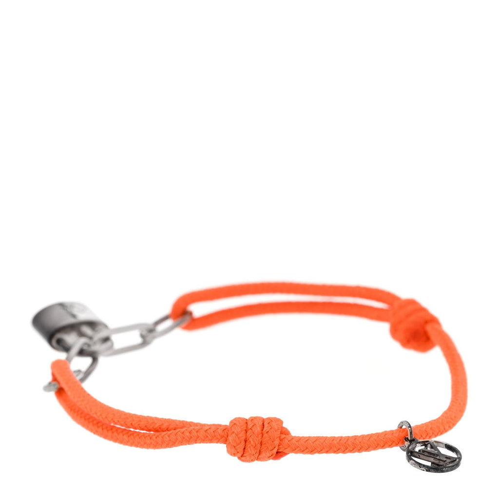 Louis Vuitton X Virgil Abloh Sterling Silver Lockit Bracelet Orange
