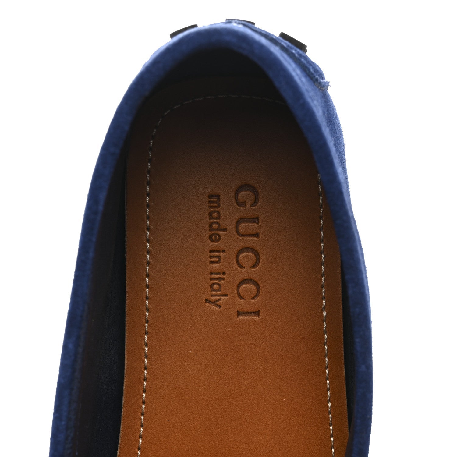 Gucci Suede Mens Horsebit Driver Loafers 8 Royale