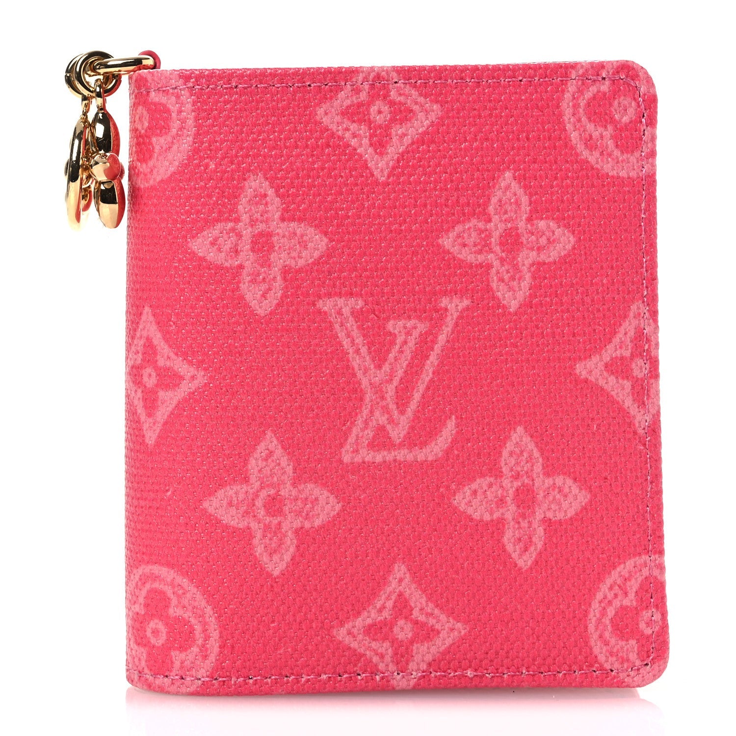 Louis Vuitton Monogram Origine LV Charms Pocket Wallet Rose Ruban