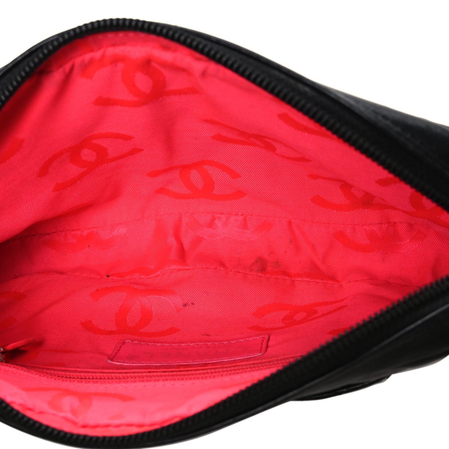 Chanel Calfskin Quilted Cambon Pochette Black