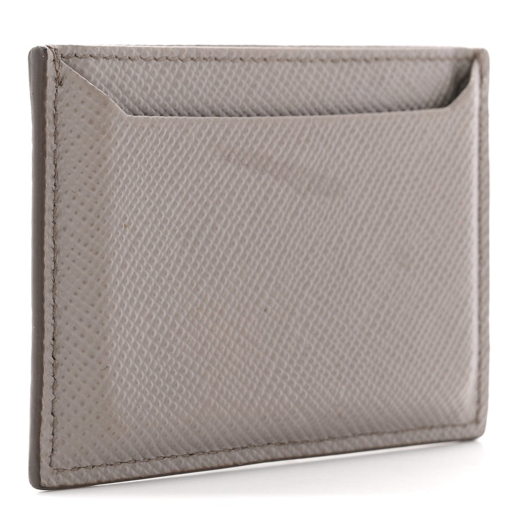 Prada Saffiano Metal Card Case Argilla