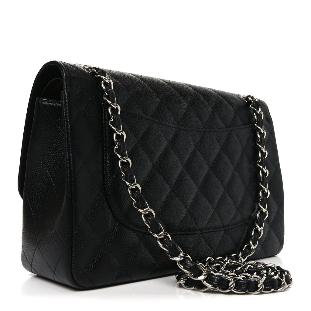 Chanel Caviar Quilted Jumbo Double Flap Black