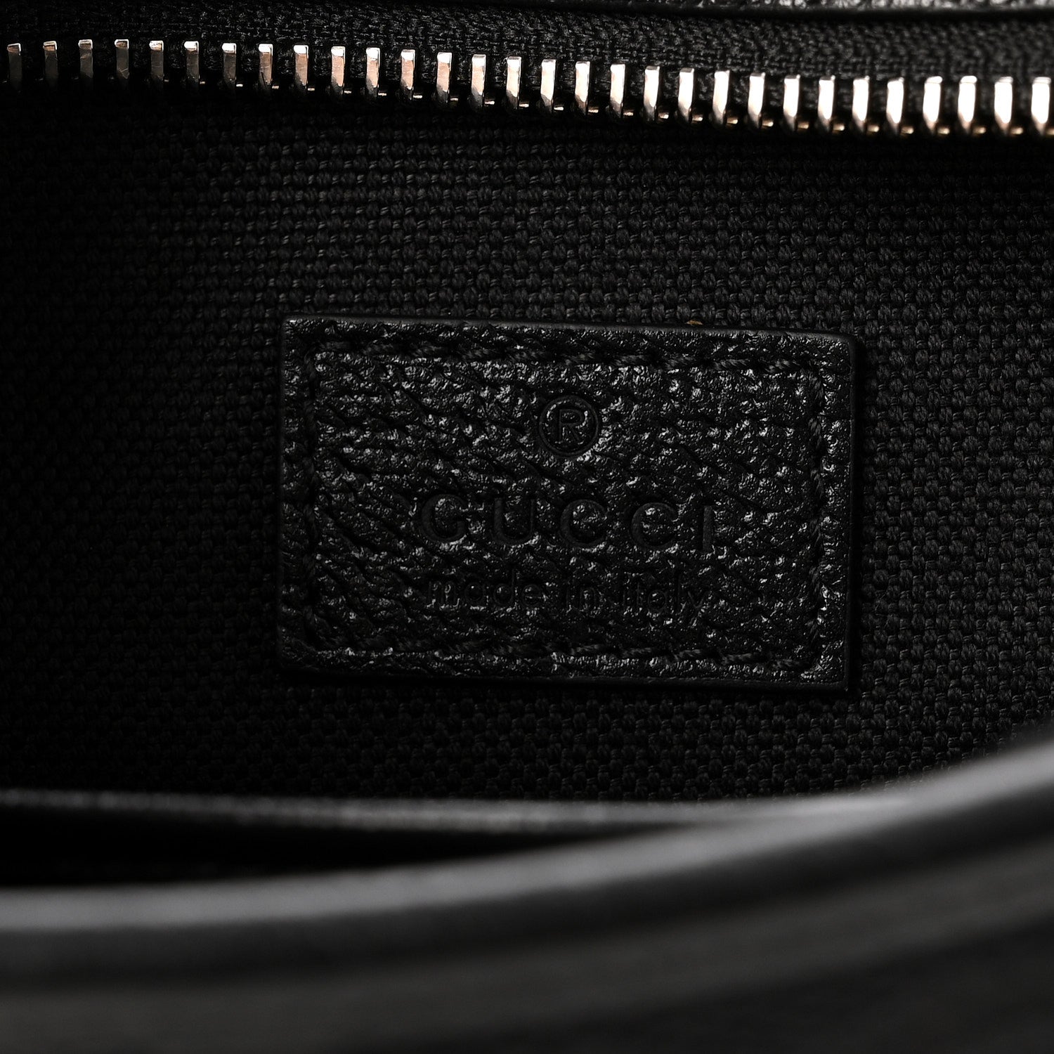 Gucci Monogram Jumbo GG Textured Dollar Calfskin Web Mini Crossbody Bag Black