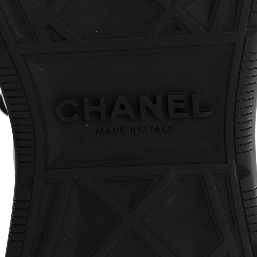 Chanel Suede Calfskin Nylon Grosgrain CC Sneakers 38 Black