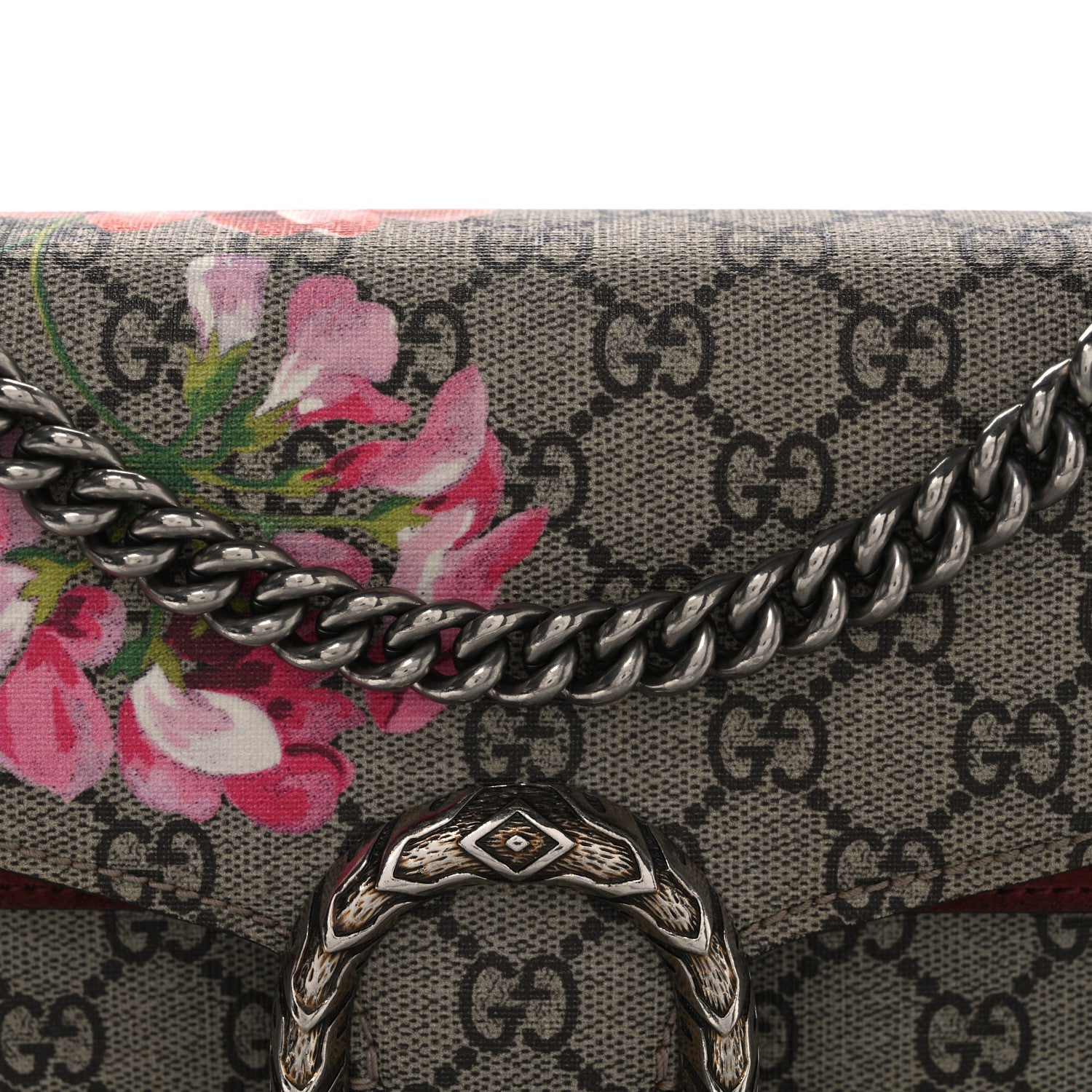 Gucci GG Supreme Monogram Blooms Small Dionysus Shoulder Bag Beige Multicolor Dry Rose