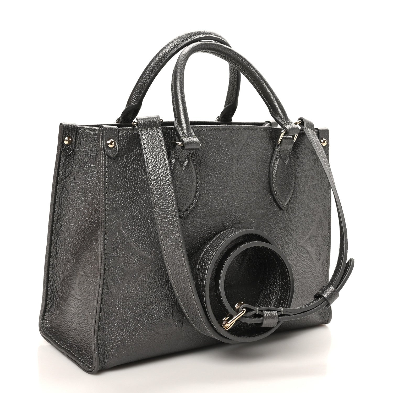 Louis Vuitton Metallic Empreinte Monogram Giant Onthego PM Gun Metal