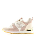 Louis Vuitton Suede Mesh Run Away Sneakers 35.5 White Grey