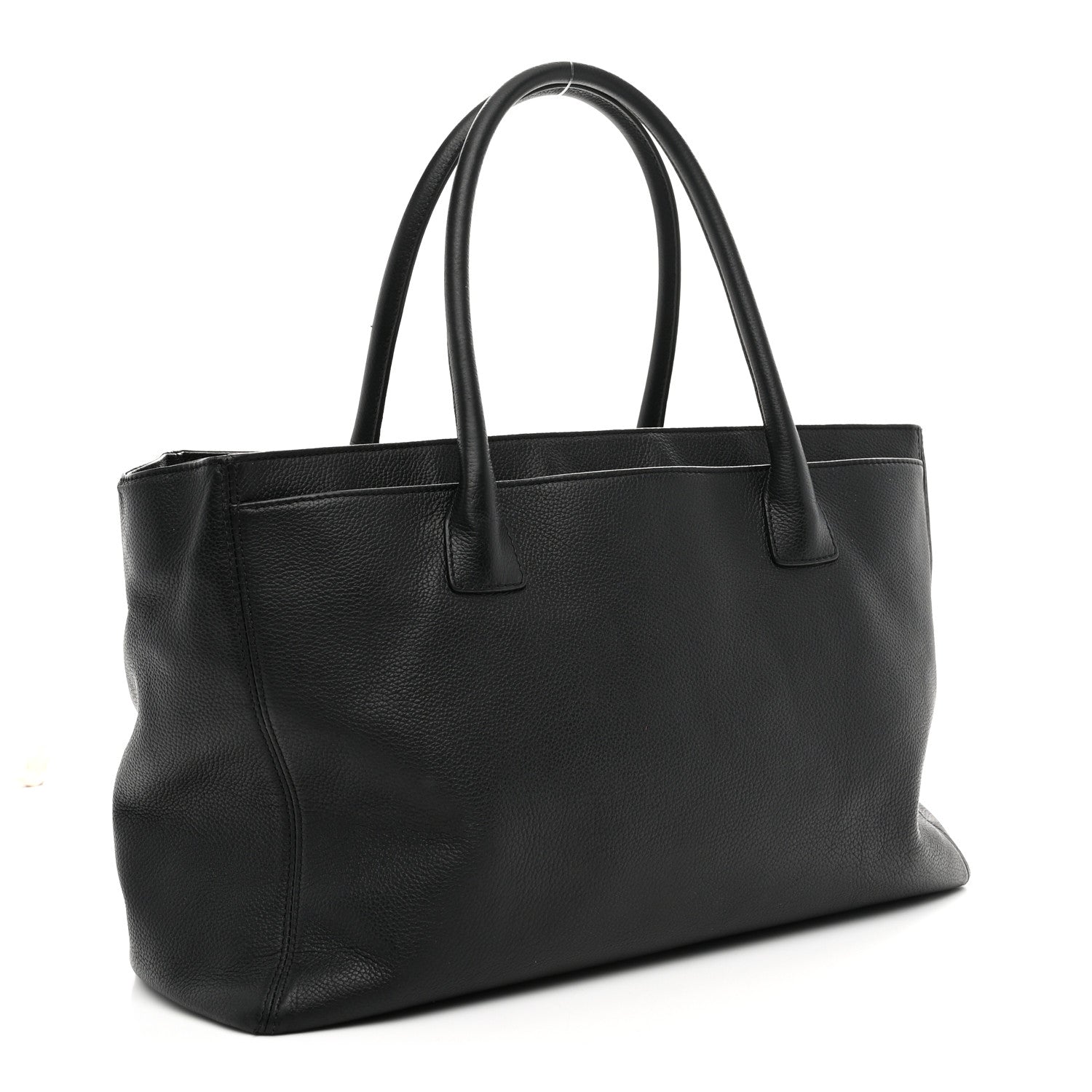 Chanel Calfskin Cerf Executive Shopper Tote Black