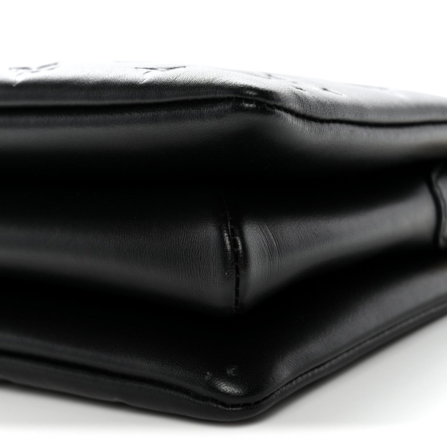 Louis Vuitton Lambskin Embossed Monogram Coussin BB Black