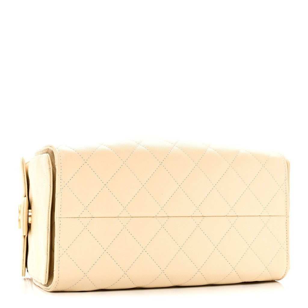 Chanel Caviar Quilted Small Chanel 25 Handbag Light Beige