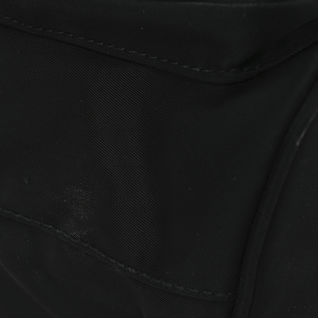 Prada Saffiano Tessuto Nylon Mini Bucket Crossbody Bag Black
