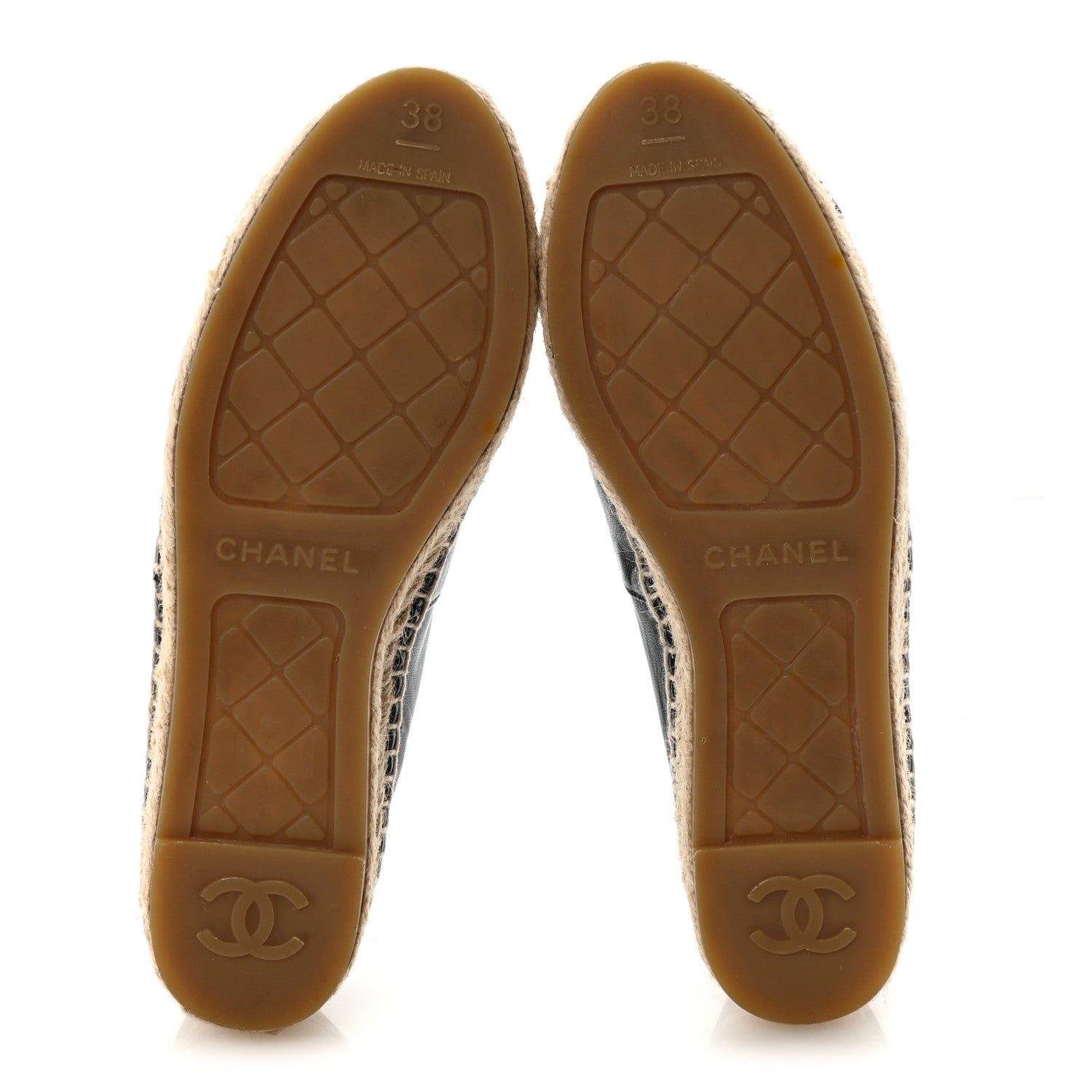Lambskin CC Espadrilles 38 Black
