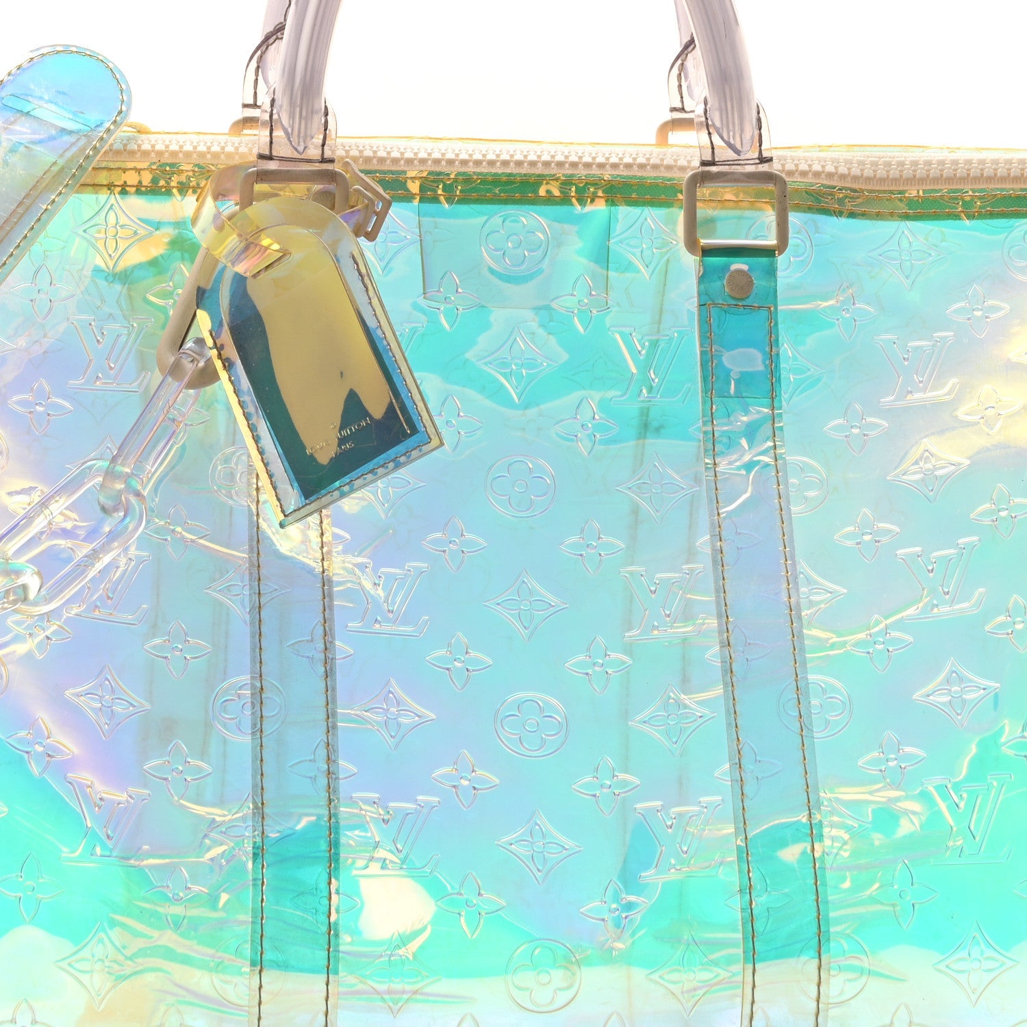 Louis Vuitton PVC Monogram Keepall Bandouliere 50 Iridescent Prism