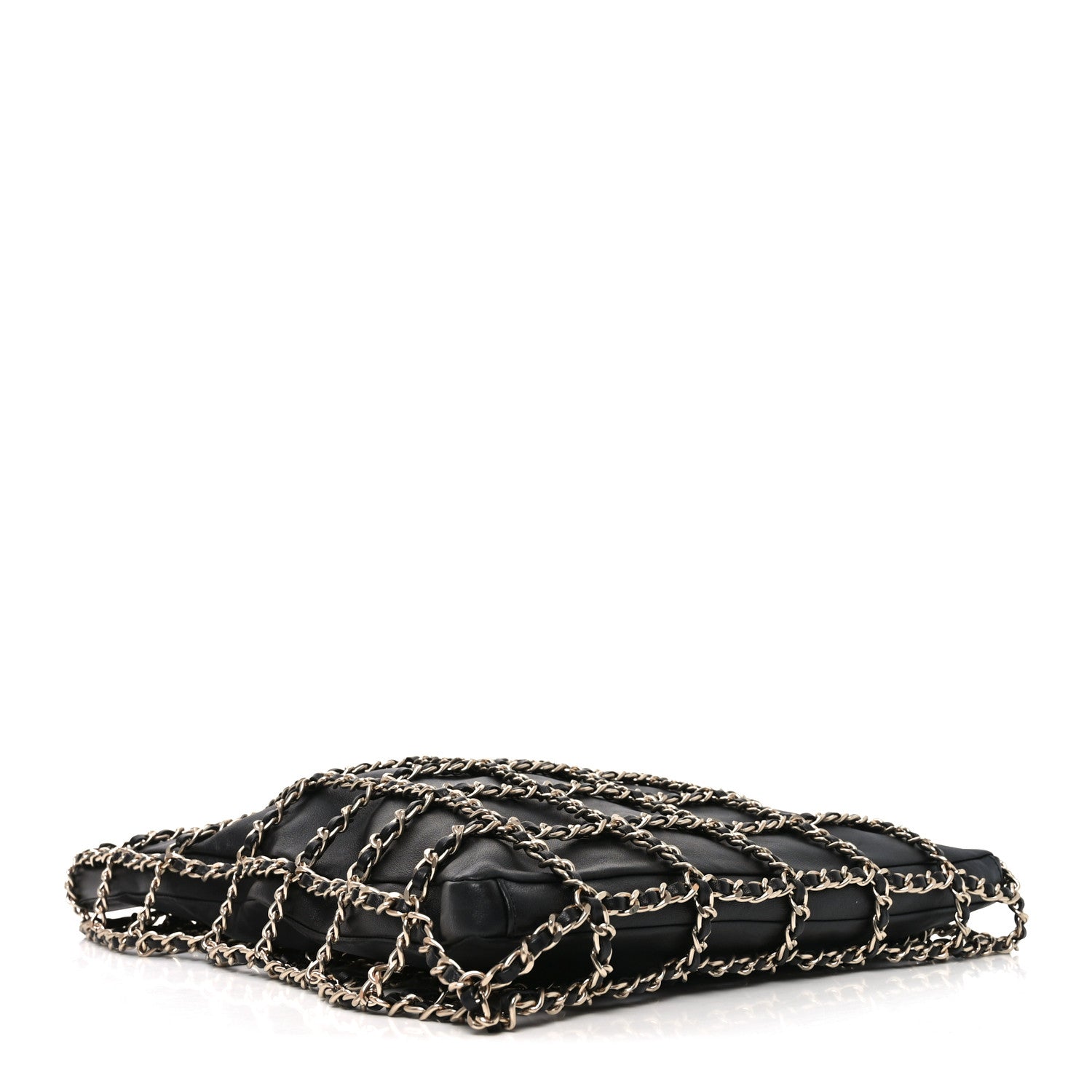 Chanel Lambskin Large Shopping Chain Tote Black