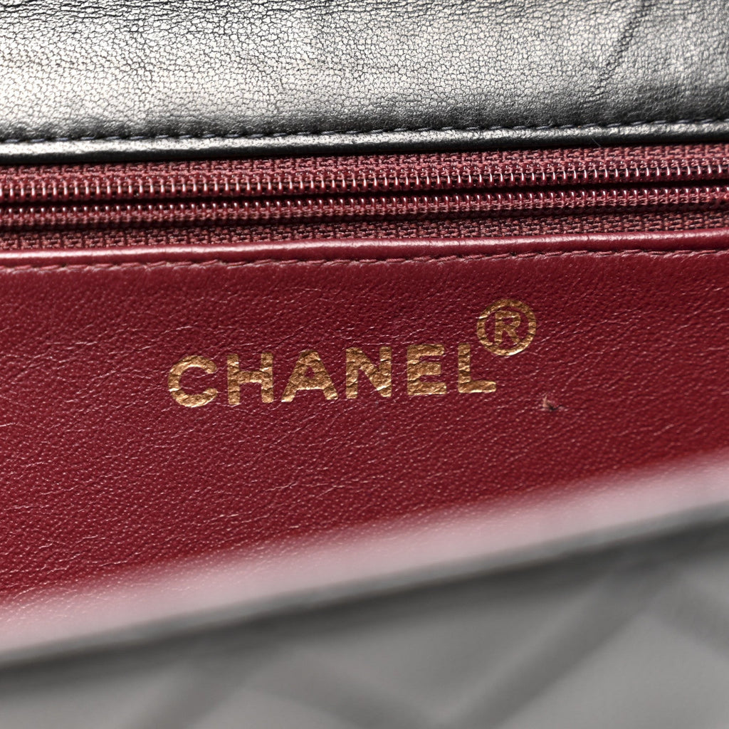 Chanel Lambskin Quilted Small Single Flap Bag Black