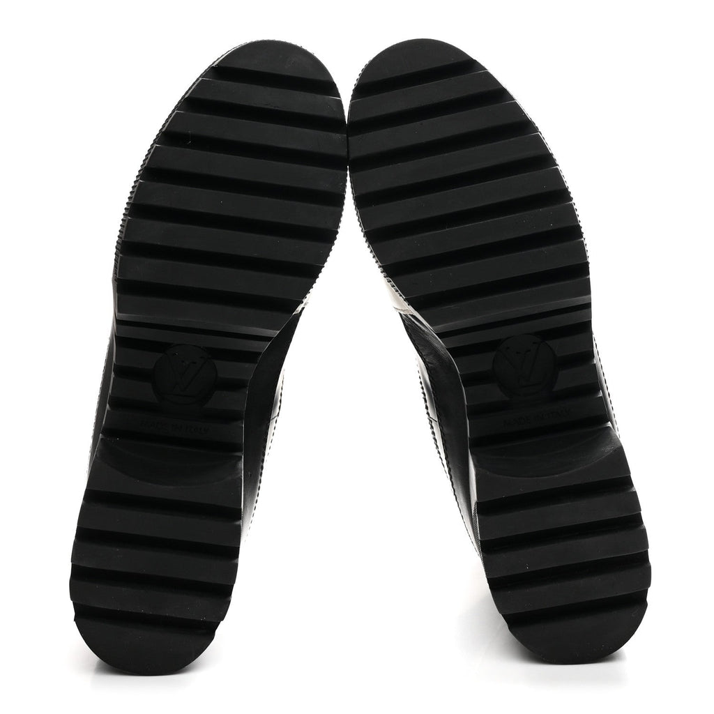 Louis Vuitton Calfskin Technical Nylon Laureate Platform Desert Boot 39 Black White