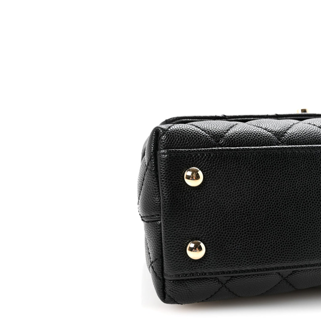 Chanel Caviar Quilted Mini Coco Handle Flap Black