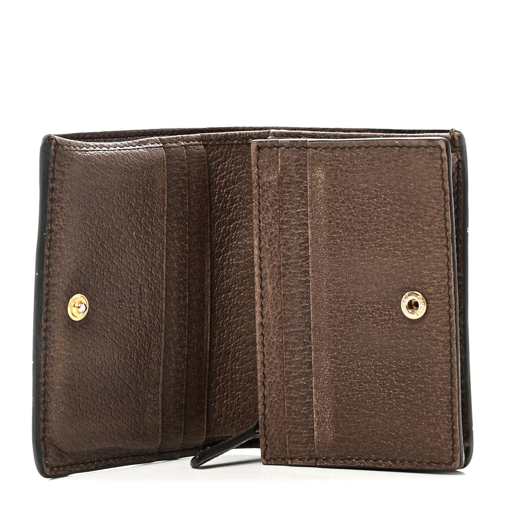 Gucci GG Supreme Monogram Web Ophidia Card Case Beige New Acero