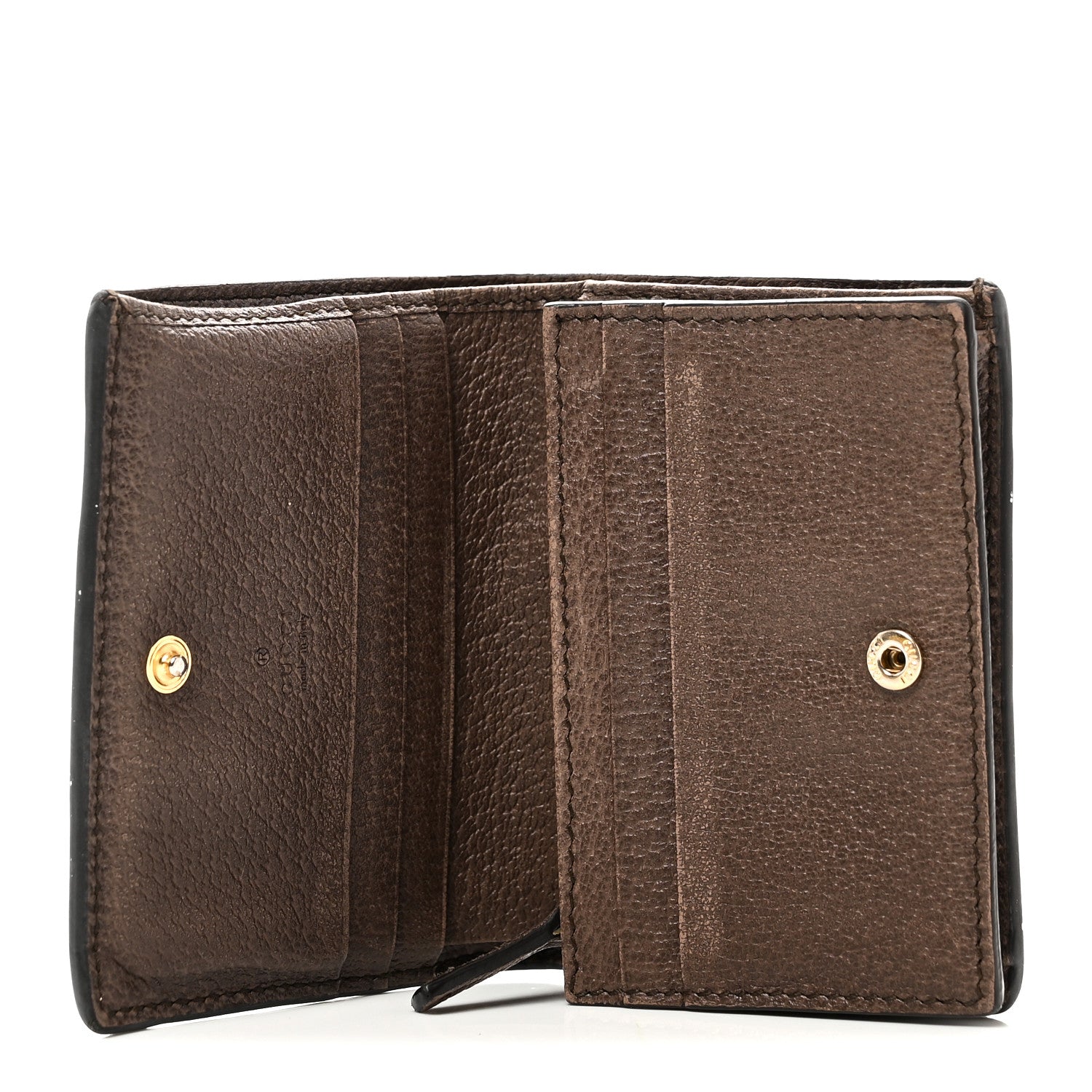 Gucci GG Supreme Monogram Web Ophidia Card Case Beige New Acero