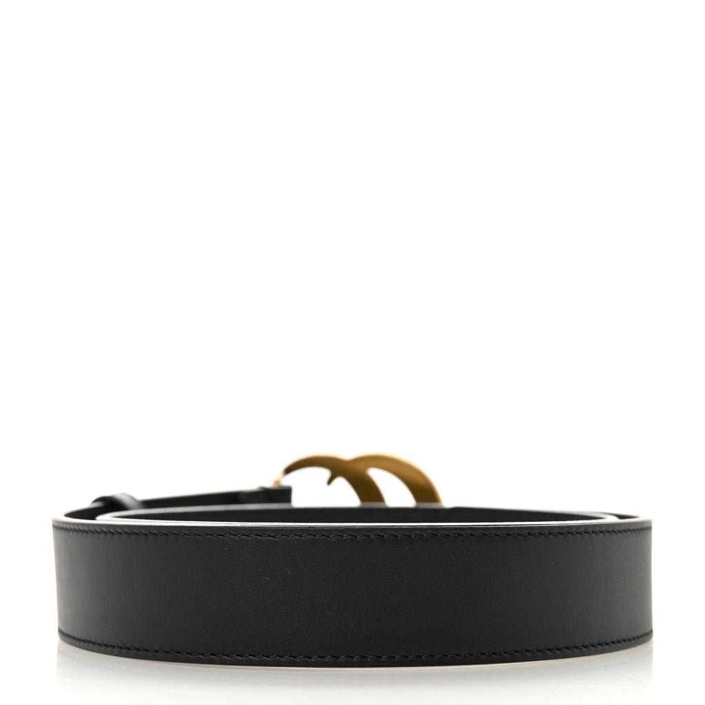 Gucci Calfskin Double G 30mm Belt 75 30 Black