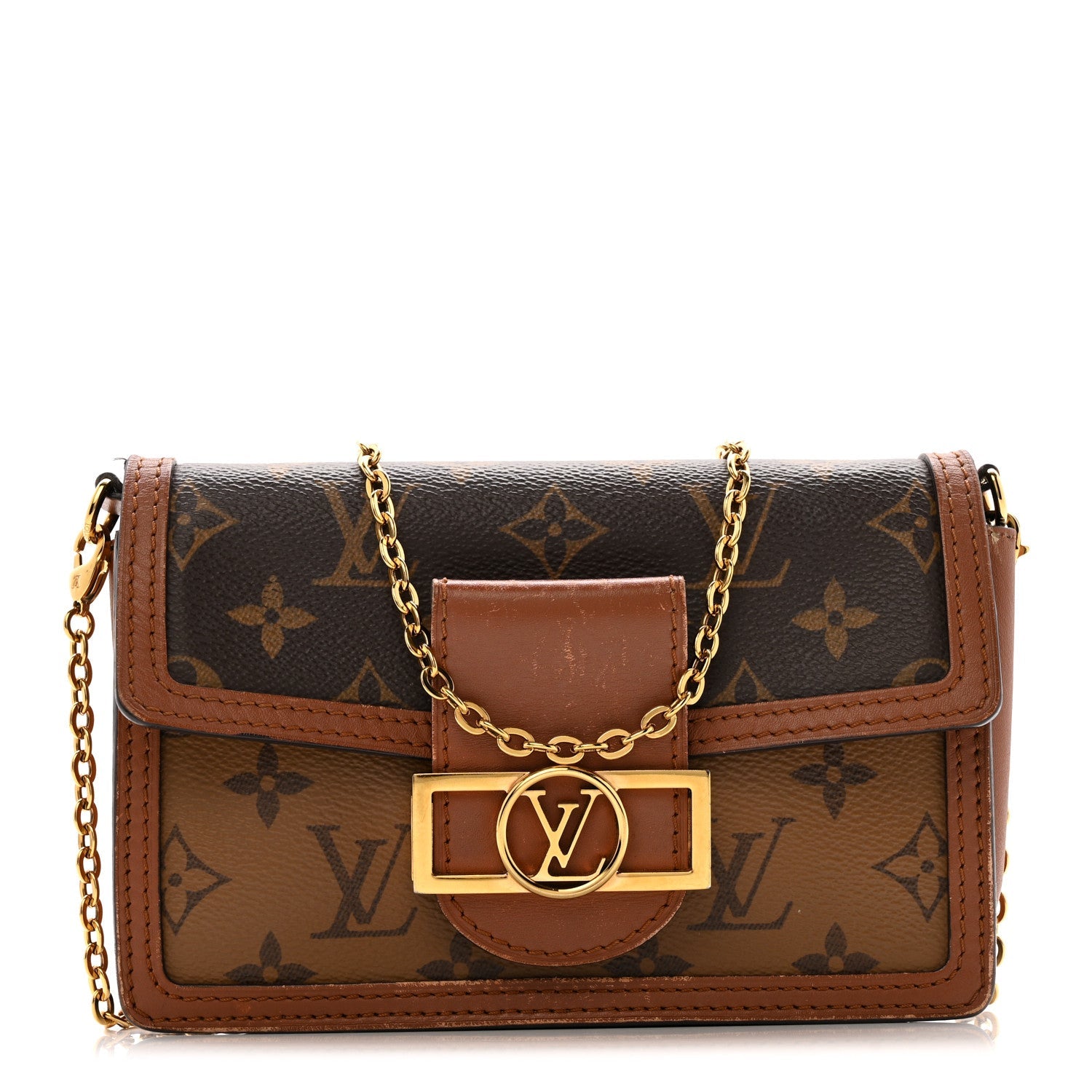 Louis Vuitton Reverse Monogram Dauphine Chain Wallet
