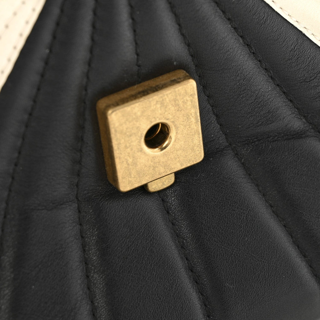 Gucci Calfskin Bamboo Trapuntata Queen Margaret Backpack Mystic White Black
