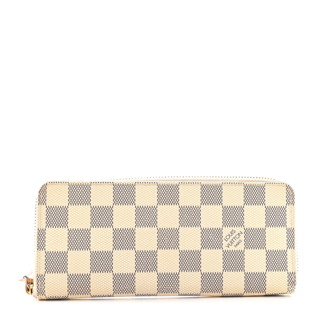 Louis Vuitton Damier Azur Clemence Wallet Rose Ballerine
