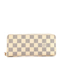 Louis Vuitton Damier Azur Clemence Wallet Rose Ballerine