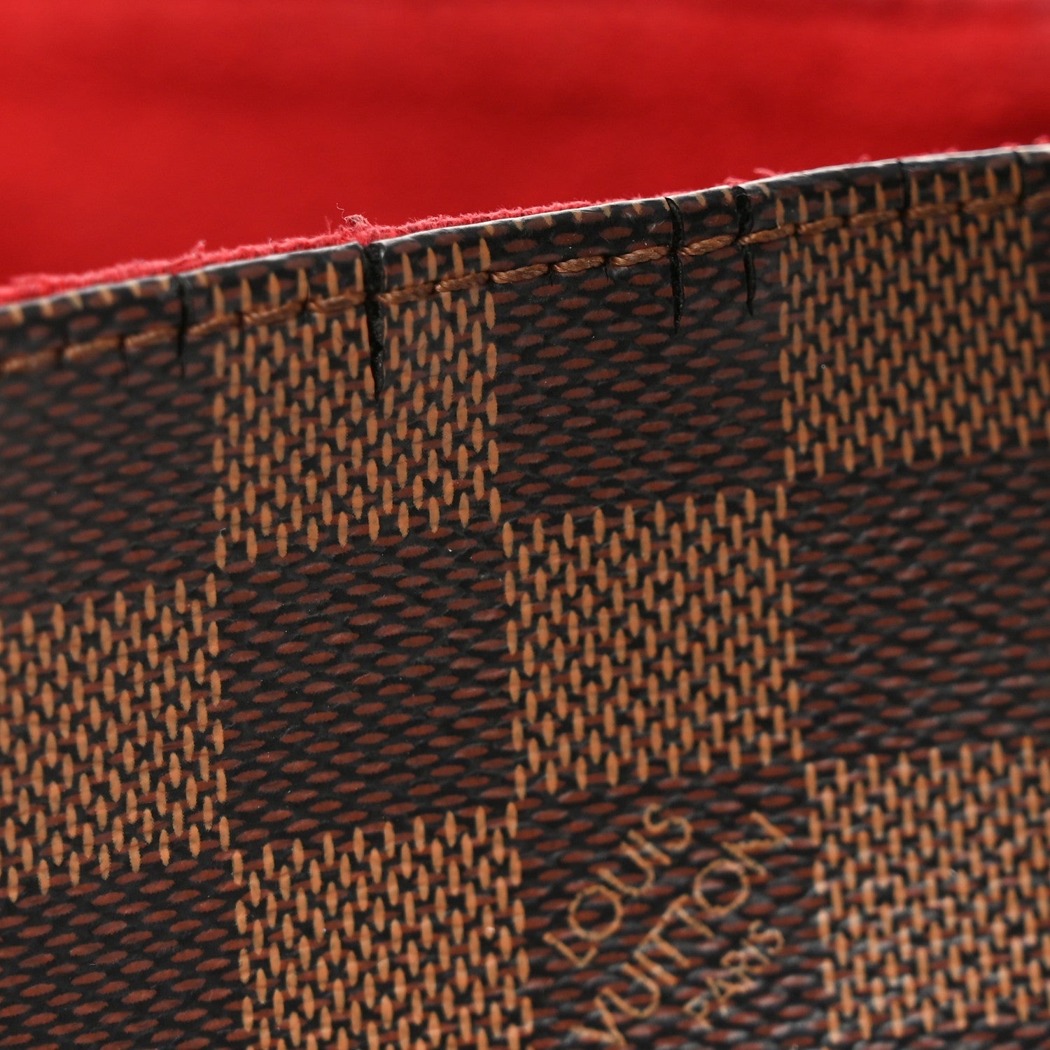 Louis Vuitton Damier Ebene Caissa Hobo Cherry