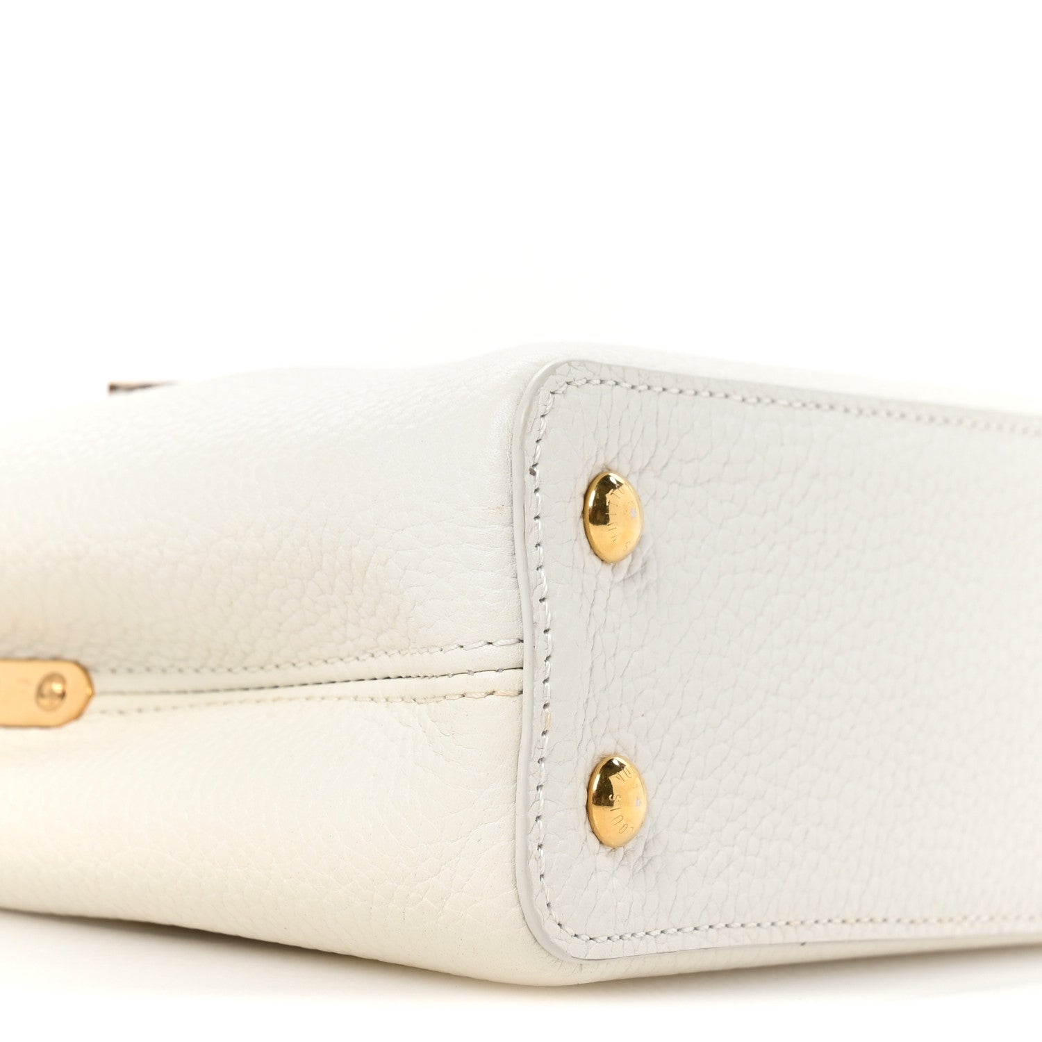 Louis Vuitton Taurillon Ayers Capucines Mini White Snow White
