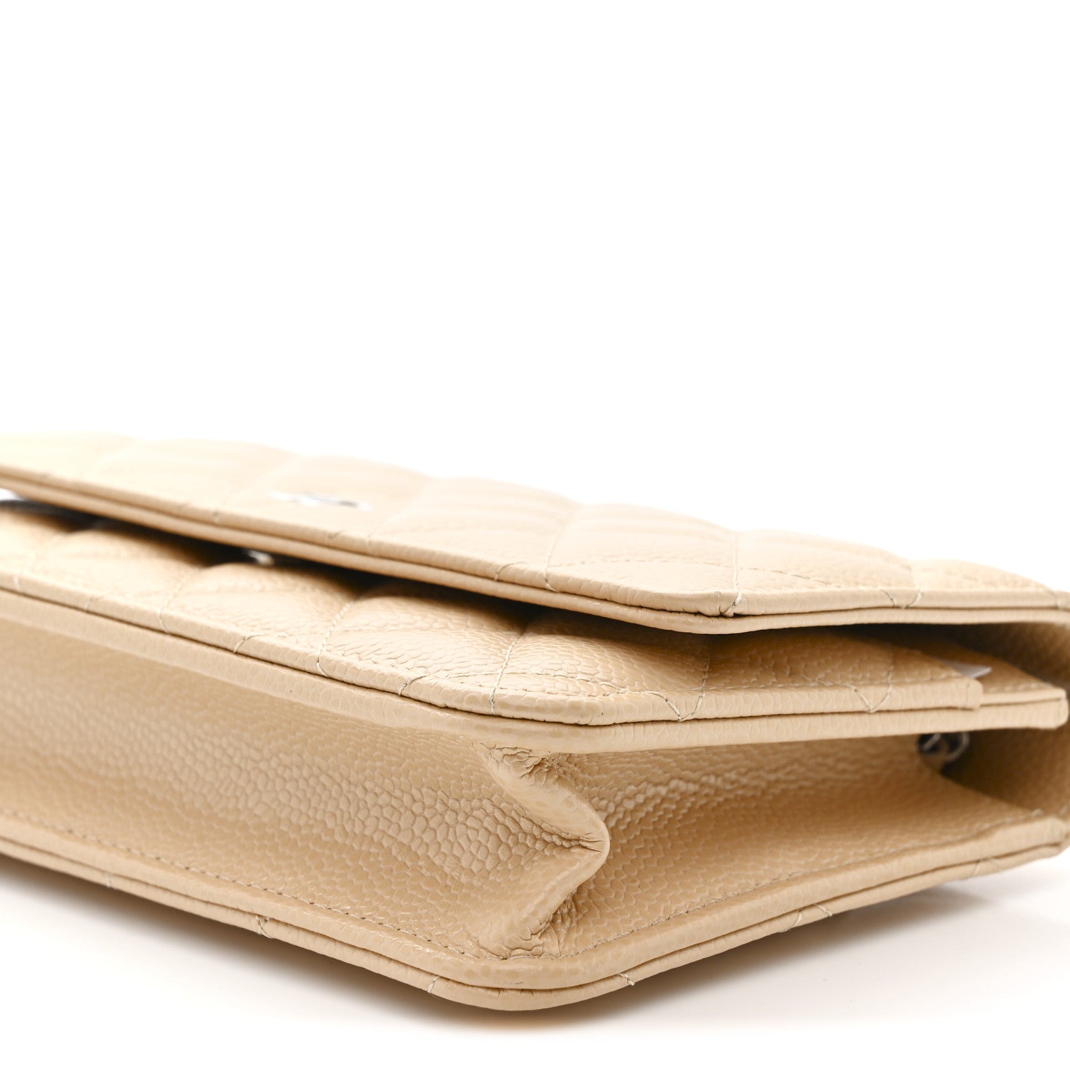 Chanel Caviar Quilted Wallet on Chain WOC Beige