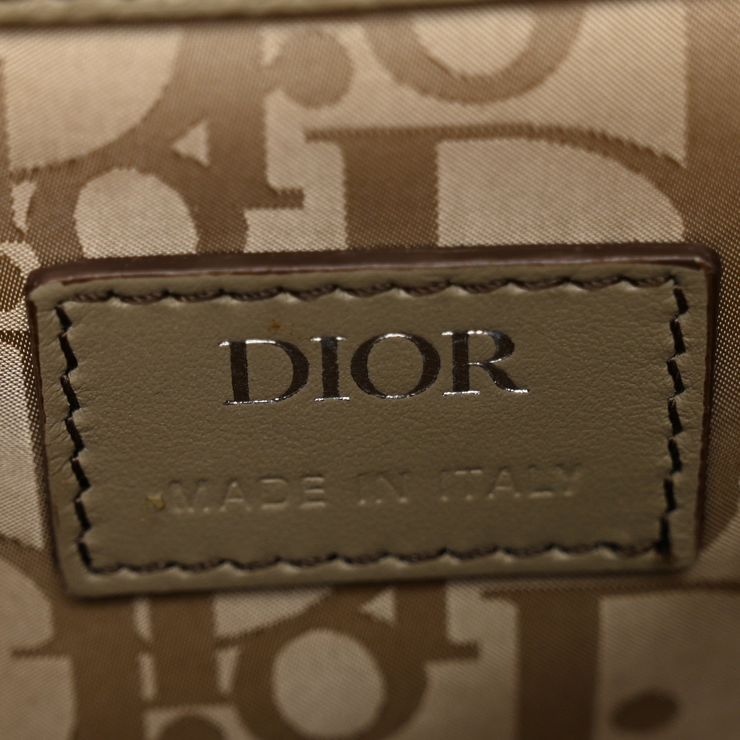 Christian Dior Grained Calfskin Mini Gallop Bag With Strap Beige