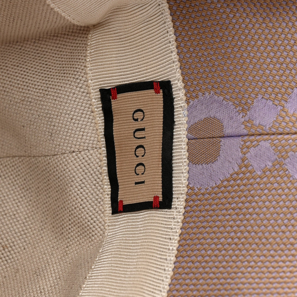 Gucci Monogram Jumbo GG Mosteria Bucket Hat L Beige Lapis