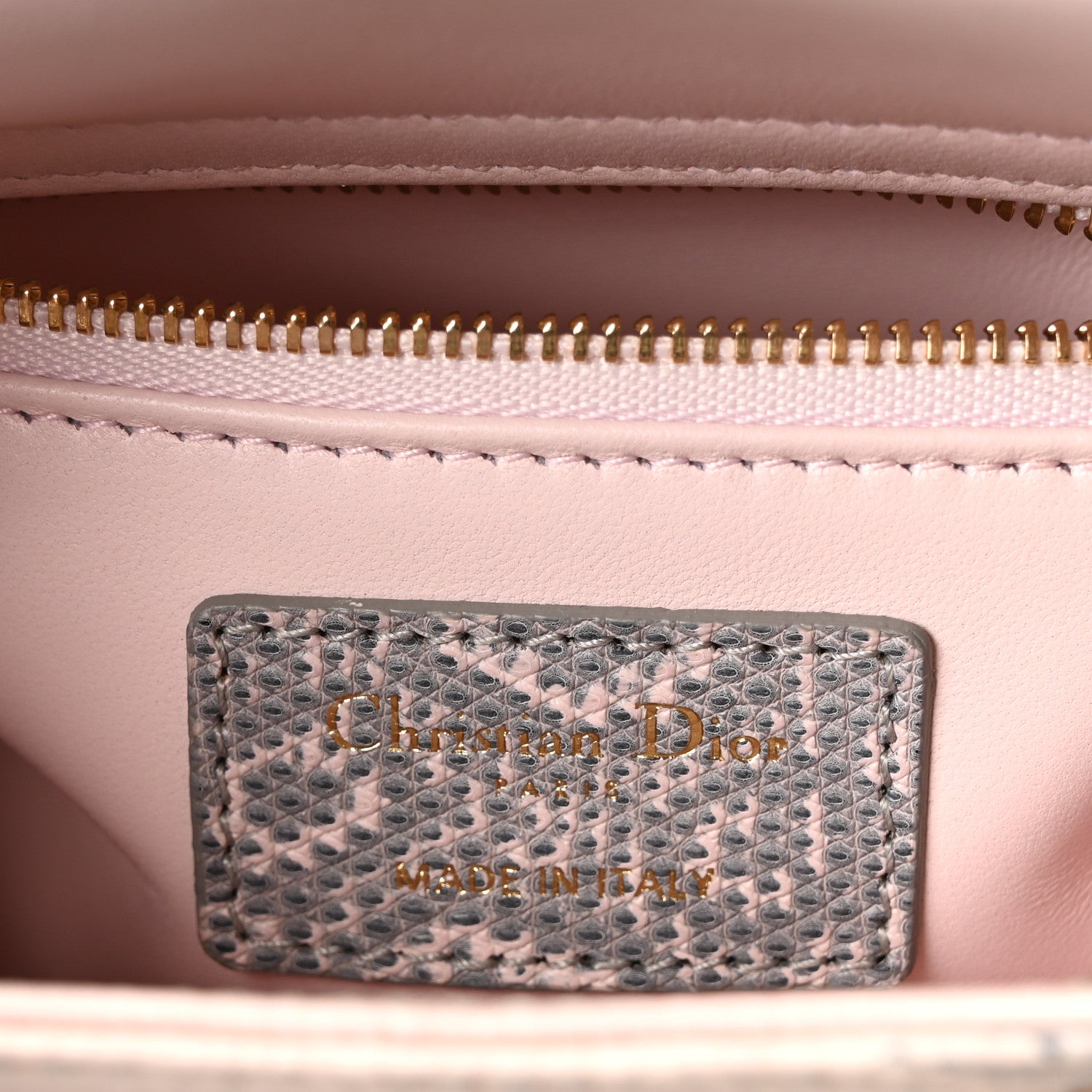 Christian Dior Lizard Ombre Mini Lady Dior Light Pink