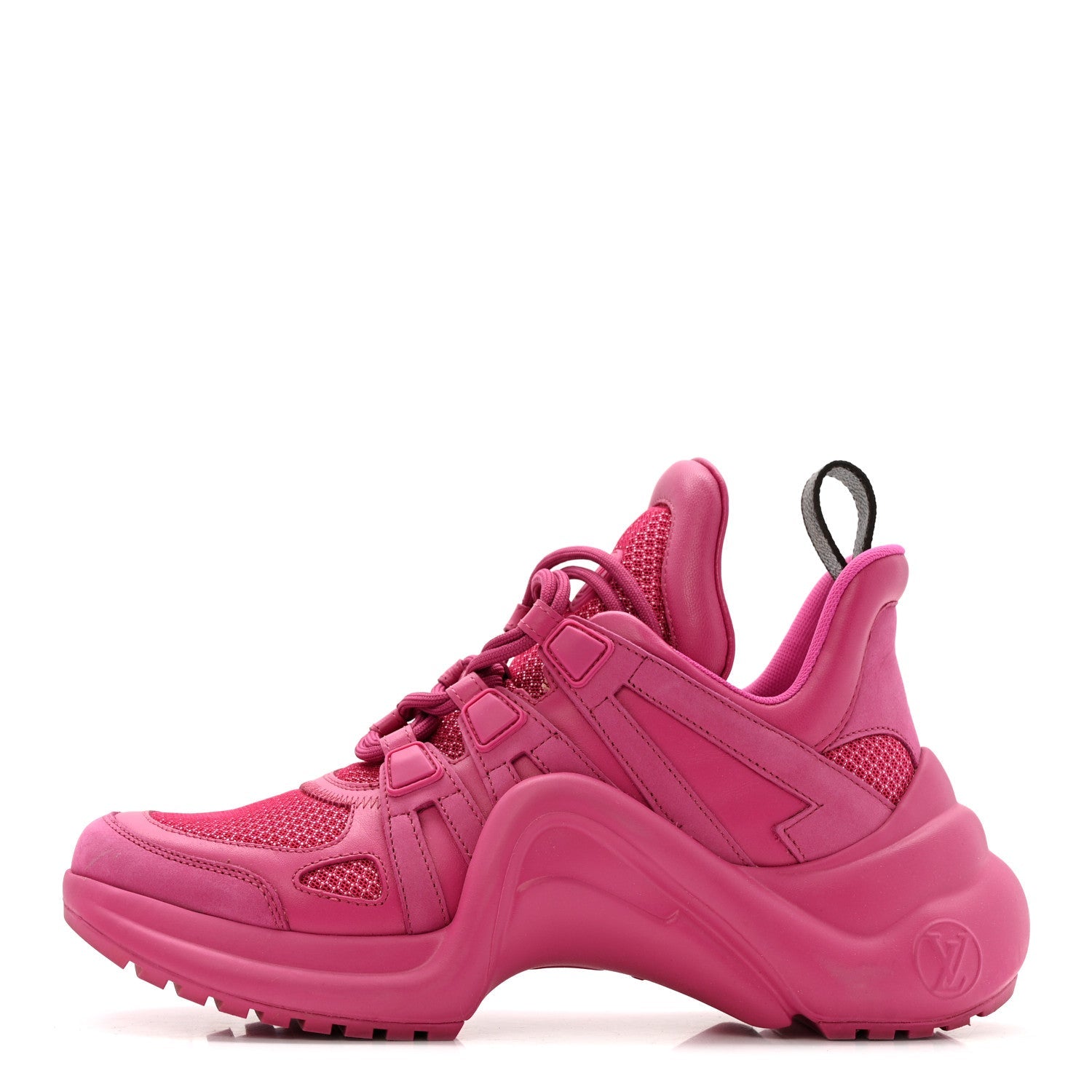 Louis Vuitton Calfskin Technical Nylon LV Archlight Sneakers 37 Rose Pop