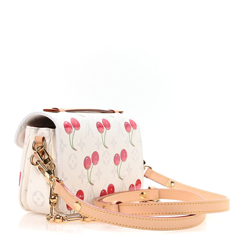 Louis Vuitton LV X TM Monogram Cerises Pochette Metis East West White