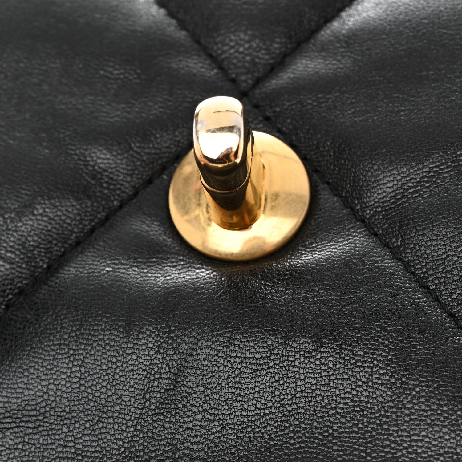 Chanel Shiny Goatskin Quilted Large Chanel 19 Flap Black