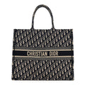 Christian Dior Oblique Large Book Tote Blue Multicolor