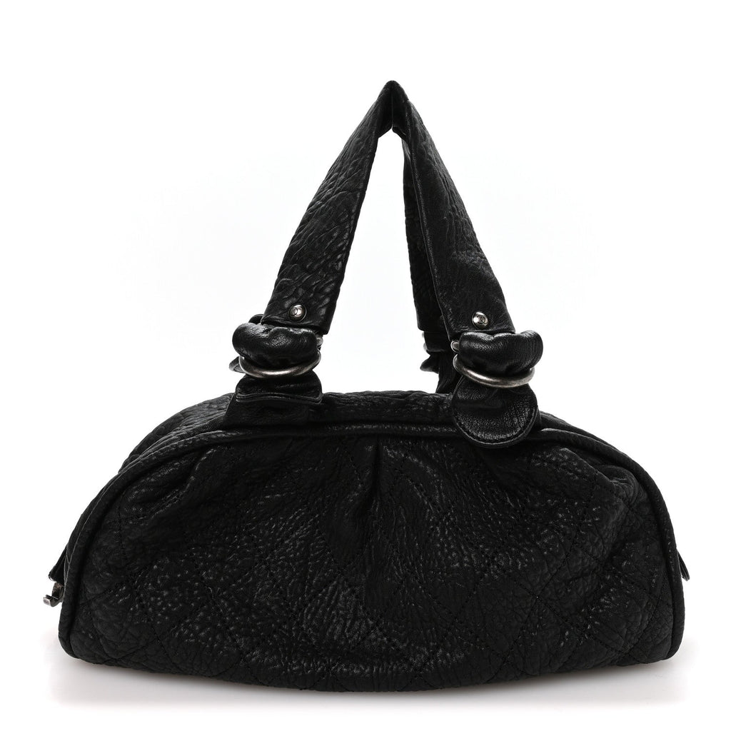 Chanel Distressed Lambskin Le Marais Bowler Black