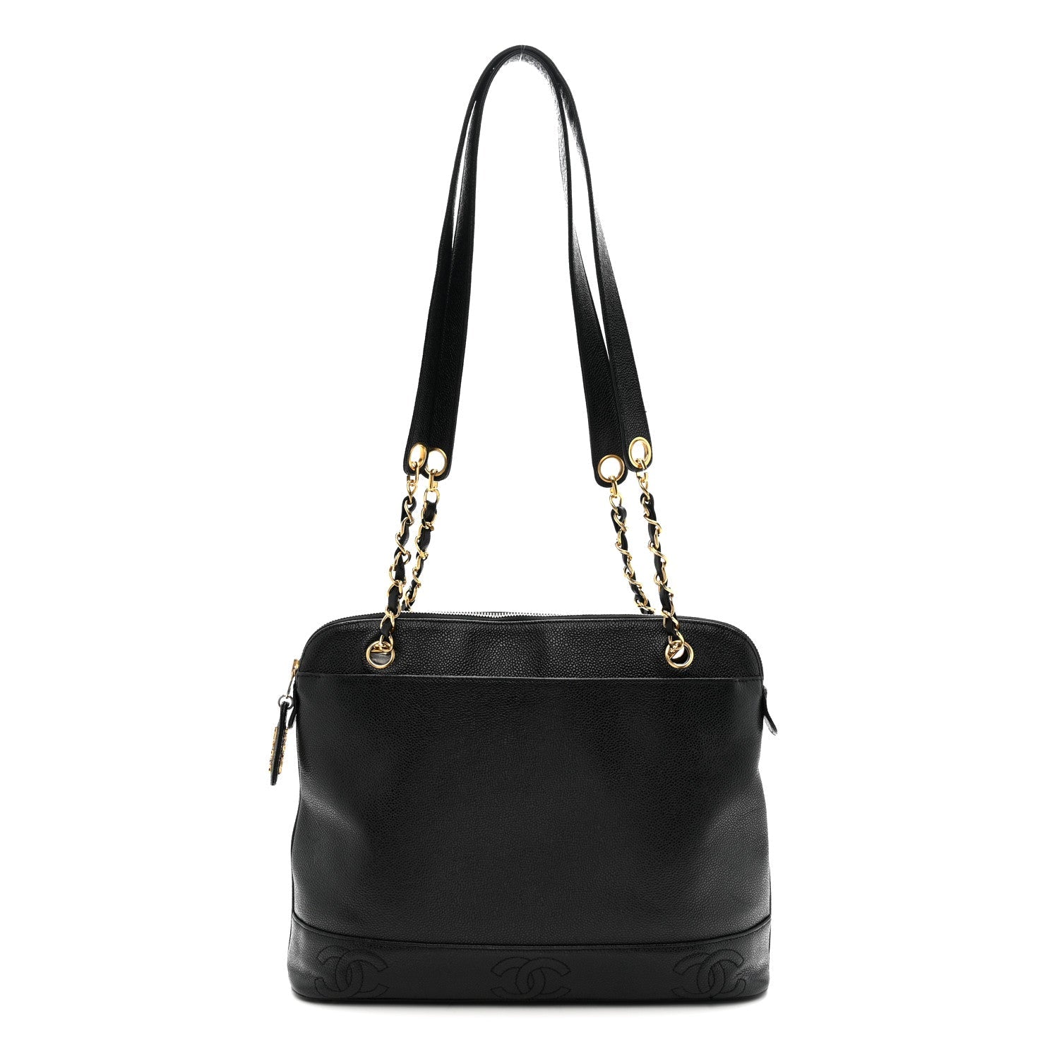 Chanel Caviar Triple CC Shoulder Bag Black