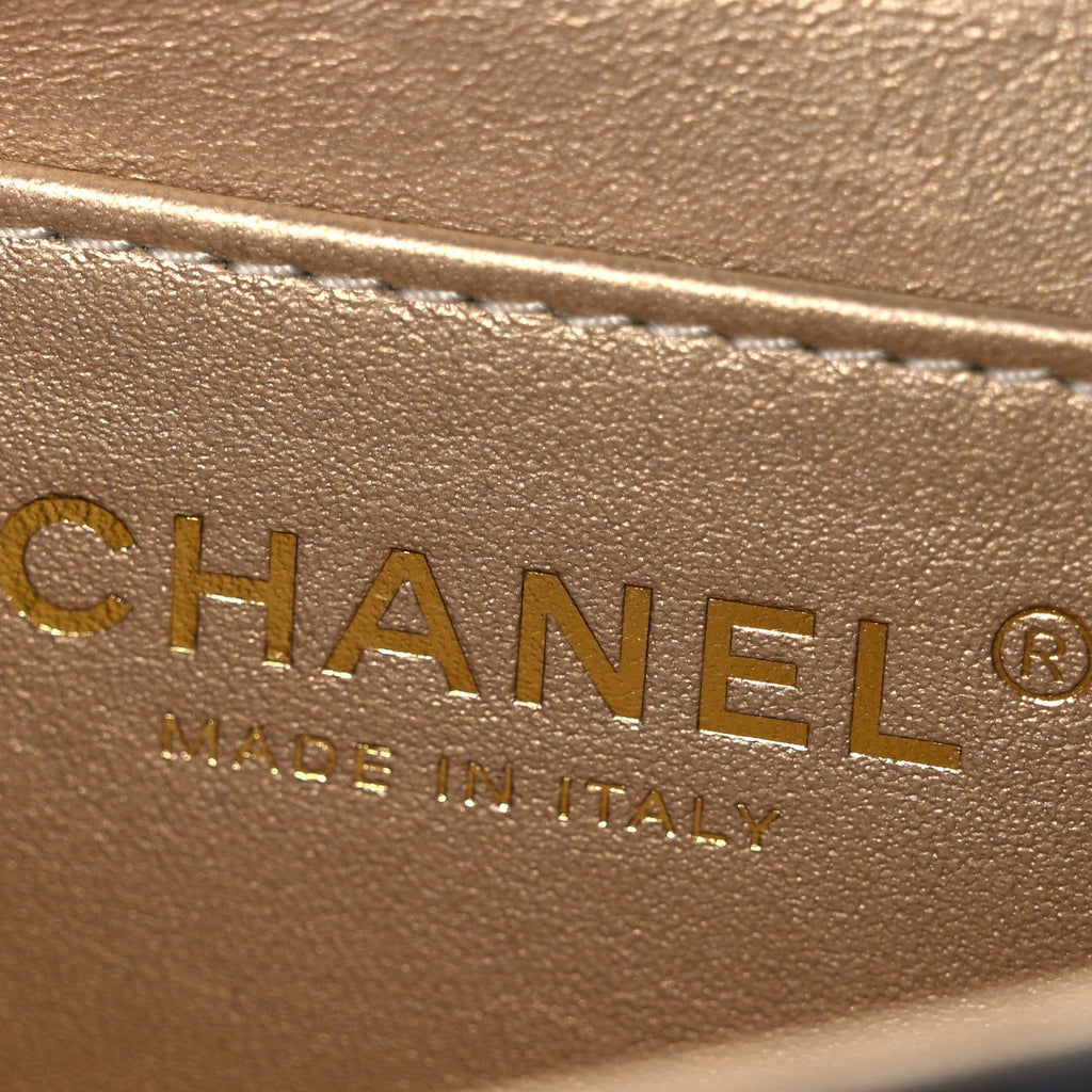 Chanel Lambskin Quilted Chic Pearls Flap Black