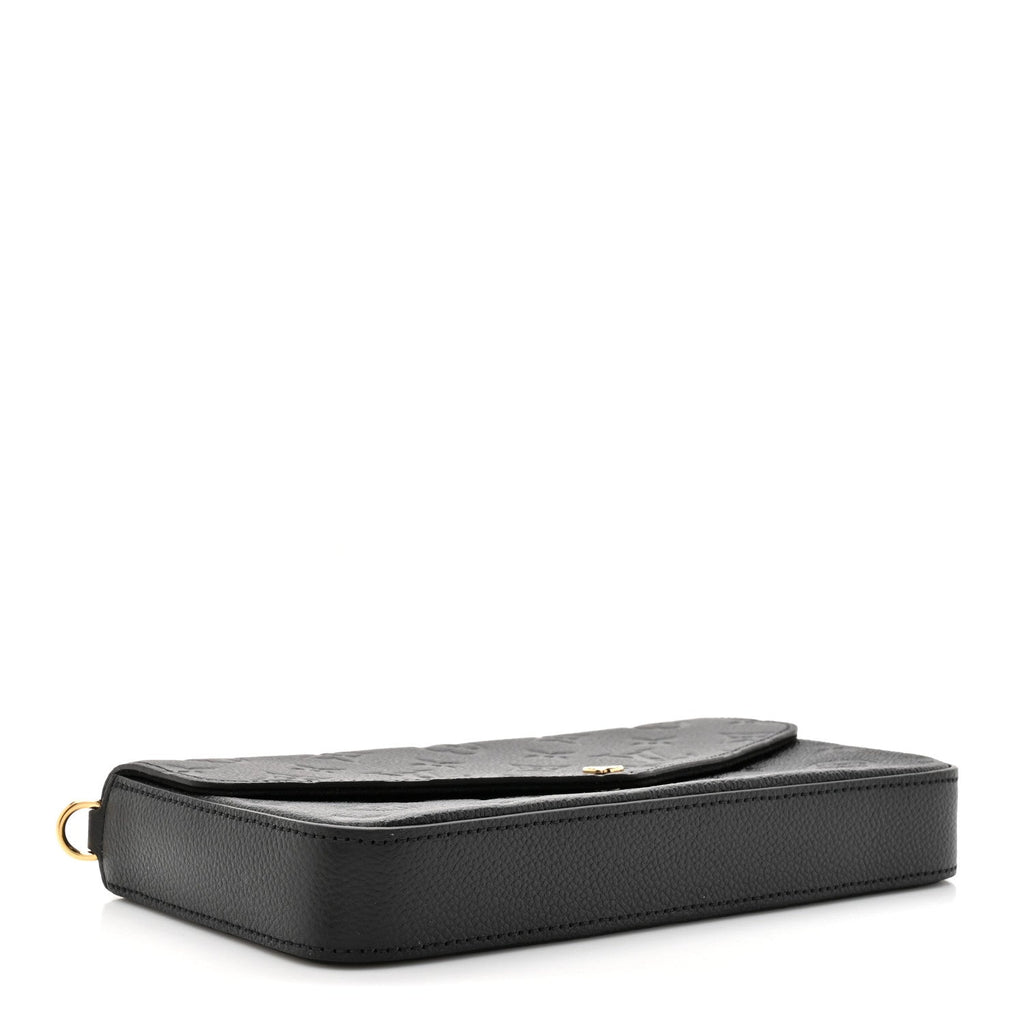 Louis Vuitton Empreinte Pochette Felicie Chain Wallet Black