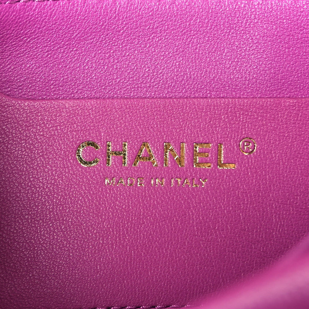 Chanel Caviar Quilted Mini Top Handle Flap Dark Pink