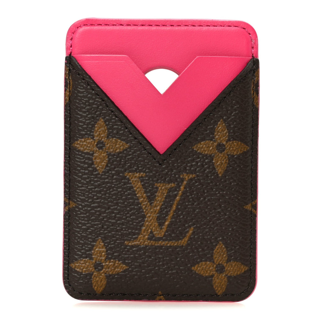 Louis Vuitton Monogram Macassar Magnetic Card Holder Pondichery Pink