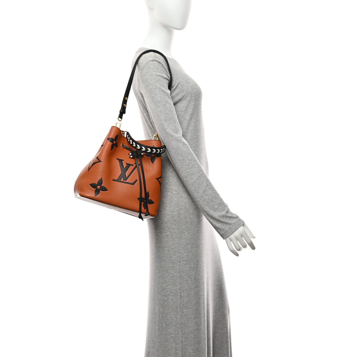 Louis Vuitton Empreinte Monogram Giant Crafty Neonoe MM Caramel Black