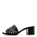 Goatskin Braided Mules 35 Black